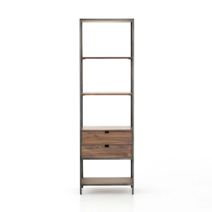 Estantería de almacenamiento de madera <span class=keywords><strong>estrecha</strong></span> y alta al por mayor, estantería de 5 niveles <span class=keywords><strong>con</strong></span> cajón, sala de estar rústica, regalo para amantes de la decoración del hogar - Product Image 2