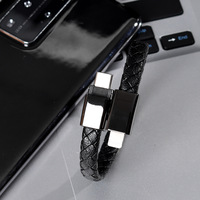 20W PD Carga 60W CTC Cable 8 Pin Muñeca Carga Pulsera de cuero Tipo C a IOS Cable para uso en computadora