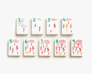 Mahjong américain <span class=keywords><strong>en</strong></span> acrylique monocouche blanc pur, édition Santa Monica The Cheeky Line, personnalisé pour les réunions festives - Product Image 4