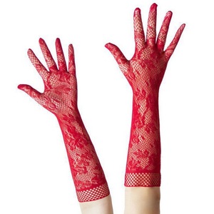 Guanti da Glitter da Opera anni '80 con manica a rete nera nuda - Product Image 4