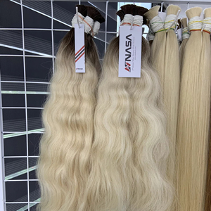 Precio al por mayor Extensiones de cabello a granel Fuerte y sin enredos Double Drown 100 gramos Todos los colores 28 pulgadas - Product Image 1