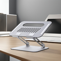 Support portable ergonomique en alliage d'aluminium pliable et réglable pour ordinateur portable et tablette PC