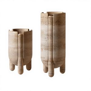 Jarrón de Mesa de Tres Patas de Mármol de Nueva York, Estilo Vintage Francés, Wabi-Sabi, de NANWEI, Decoración Moderna para el Hogar de Fujian - Product Image 1