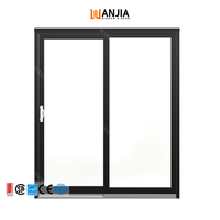 Porte coulissante moderne en aluminium avec verre trempé pour intérieur, balcon et patio – Système de porte coulissante en verre et aluminium