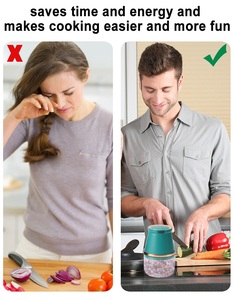 Xách tay sạc không dây mini USB không dây thực phẩm Chopper xách tay máy xay sinh tố tiếng Anh điện nhựa đa chức năng 250 ml - Product Image 4