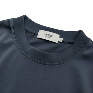 T-shirt da <span class=keywords><strong>uomo</strong></span> oversize 210GSM 100% cotone, pesante, con spalle scese, girocollo, tinta unita, personalizzabile con logo, all'ingrosso, produttore - Product Image 4