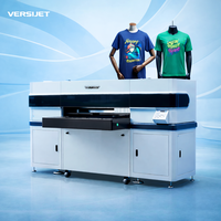 Imprimante DTG VERSIJET à double plateau, 4 têtes d'impression pour une impression de vêtements en coton à haute efficacité, prête pour le prétraitement