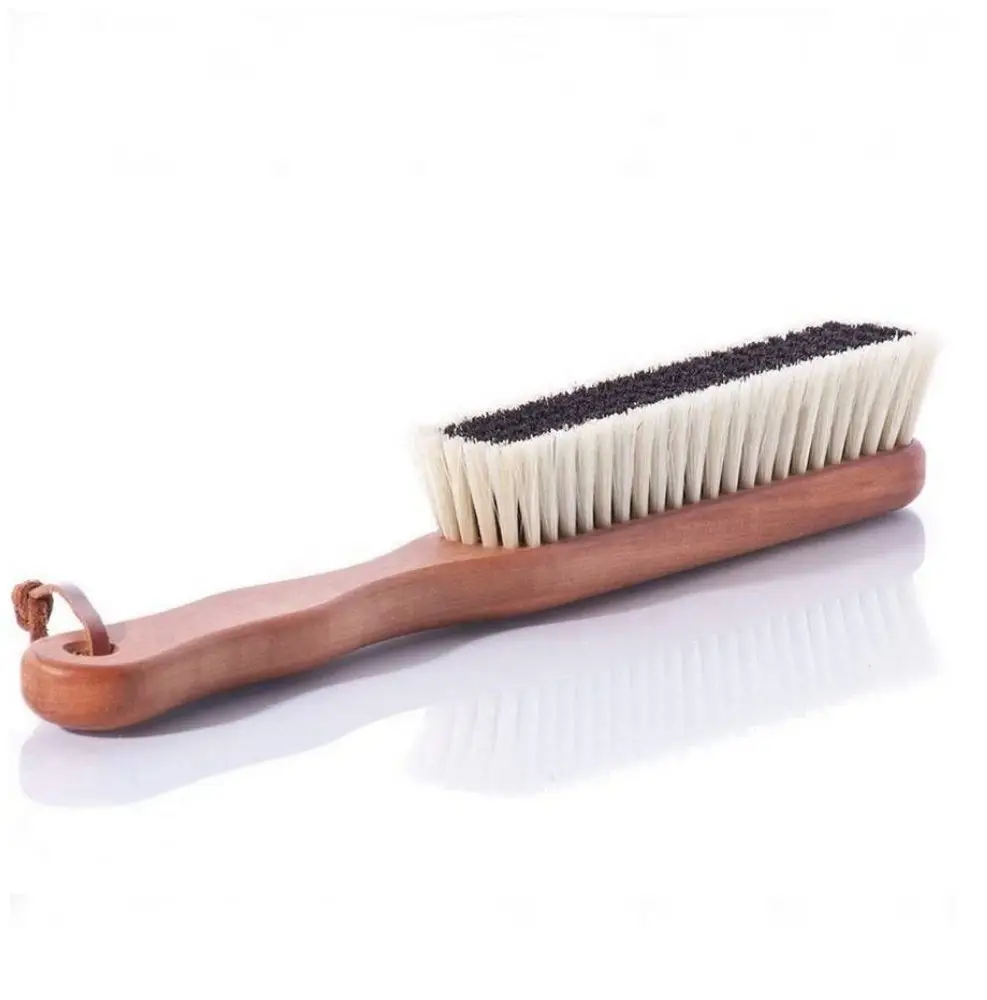 Wooden Handle Clothing Lint Brush Natural Pig Bristle Clothes Brush With Oiled Pearwood Brush