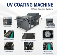 Machine de revêtement UV automatique à alimentation par feuilles Double100, haute vitesse 18 m/min, imperméable, anti-rayures, pour le revêtement du papier