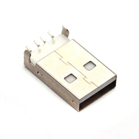 USB 2,0 macho a tipo USB PCB conector enchufe 180 grados SMT macho USB conectores 4 pines SMD