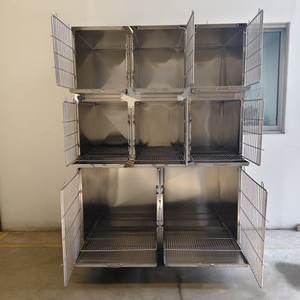 Cage de soins vétérinaires premium en acier inoxydable avec fermeture à bouton pour chiens, confort et maintien de la température constante, oxygène inclus - Product Image 3