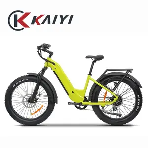 Kaiyi Xe đạp điện nhà máy Tốc độ nhanh Ebike bước qua chất béo lốp 26*4.0 26*4.5 tuyết 7 tốc độ 48V 52V 1000W Xe đạp điện