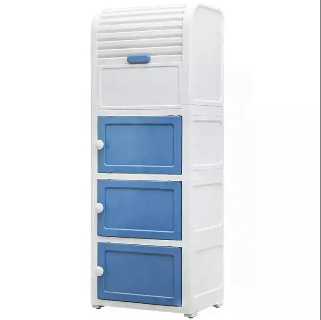 Disassemble 3/4 drawer on site Push and pull door storage drawer type plastic storage cabinets