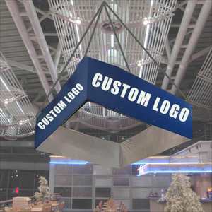 Banner Colgante Personalizado para Ferias Comerciales - Diseño Rectangular de Fútbol, Tela de Poliéster/Acrílico, Impresión a Doble Cara, Duradero - Product Image 1
