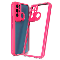 Étui de téléphone portable transparent pour Tecno Pova 2 Neo Spark 8 8T avec protection d'écran de caméra à cadre coloré
