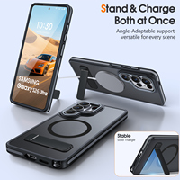 Étui de téléphone robuste et résistant aux chocs en TPU+PC pour Samsung S26 Ultra S24 Plus, coque arrière antichoc avec protection magnétique