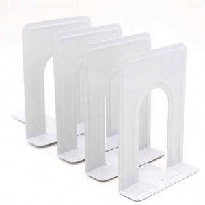 Sujetalibros Metálicos Resistentes para Hogar, Oficina y Escuela, Organizador de Libros con Almohadillas Antideslizantes para Libros, Revistas y DVD, Perfecto - Product Image 3