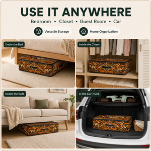 Nueva Caja de Almacenamiento Impresa de Tela No Tejida para Debajo de la Cama, Ideal para Edredones, Ropa y Juguetes, Directo del Fabricante - Product Image 4