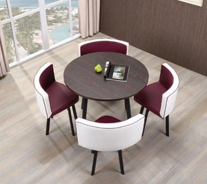 Nordico piccolo tavolo <span class=keywords><strong>da</strong></span> <span class=keywords><strong>pranzo</strong></span> Set semplice Reception e sedia <span class=keywords><strong>di</strong></span> negoziazione combinazione per il tempo libero <span class=keywords><strong>in</strong></span> ufficio o la Reception del negozio - Product Image 2