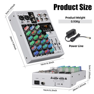 Mezclador de Audio Digital Profesional LD-4 USB MP3 de 4 Canales, Consola de Audio Profesional para Producción Musical y Actuaciones <span class=keywords><strong>en</strong></span> Vivo - Product Image 2