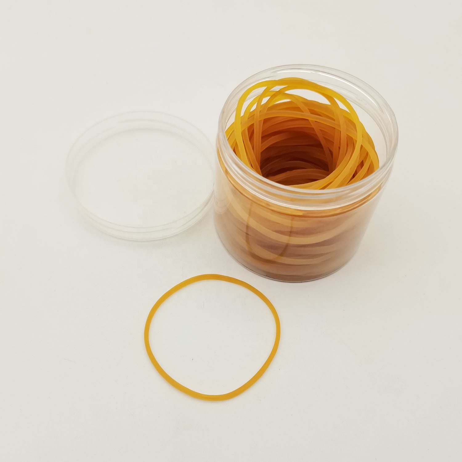 High Quality Custom Yellow Silicone Lanyards Solid Color Flat Nature Elastic Rubber Bands for Money Machine Packaging Premium