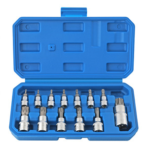 Industrial Grade 13-Piece <b>Torx</b> Hex Socket <b>Bit</b> Set 1/4 In Drive Chromium Vanadium Steel Sandblasting Finish - Product Image 3