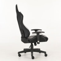Chaise de bureau ergonomique en cuir à dossier haut avec support lombaire, structure métallique, épaisseur 1,2 mm
