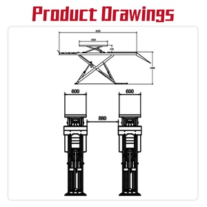 Lève-voiture à ciseaux de 4 tonnes avec machine d'alignement des roues, élévateurs hydrauliques automobiles OEM Carlift - Product Image 4