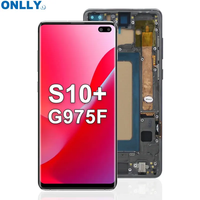 Pantalla OLED BIG de vidrio AMOLED CON MARCO para Samsung Galaxy S10 plus G975, pantalla para Samsung s10+ con tamaño grande