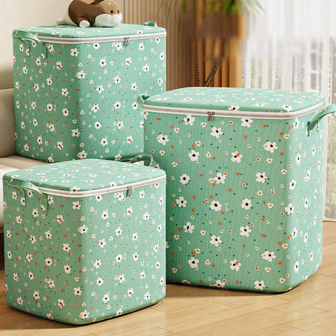 Oxford Cloth Quilt Storage Bag Household Large Capacity Clothing Quilt Organizer Foldable Clothing Luggage Carrying Bag