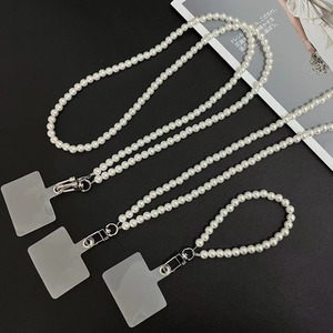Chaîne de luxe perlée <span class=keywords><strong>pour</strong></span> <span class=keywords><strong>téléphone</strong></span> <span class=keywords><strong>portable</strong></span>, cordon universel mignon long ou court, lanière de cou ou de poignet <span class=keywords><strong>pour</strong></span> étui de <span class=keywords><strong>téléphone</strong></span> <span class=keywords><strong>portable</strong></span> - Product Image 4