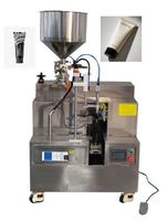 Machine semi-automatique de remplissage et de scellage de tubes plastiques laminés avec impression par lots pour nettoyant visage et dentifrice