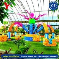 Manège Octopus pour Parc d'Attractions, 24 Places, Éclairage LED, Manège Familial pour Fête Foraine, Attraction CE pour Enfants, Manège à Sensations Fortes