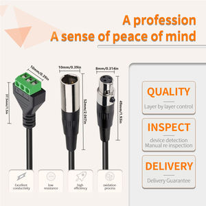 3pin Mini XLR vite morsettiera cavo Mini XLR maschio/femmina a vite vite con schermatura terminali cavo - Product Image 4