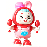 Jouet Lapin Dansant en Promotion pour Enfants de 4 à 6 Ans |   Robot musical interactif lumineux, 60 chansons, entraînement pour le temps sur le ventre, fonctionne avec 3 piles AA