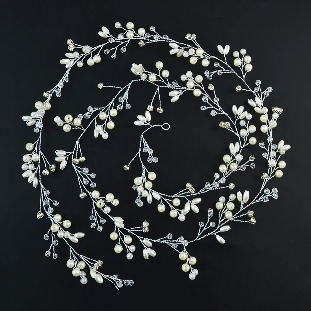 RQ0403 bando panjang pengantin kristal penjualan laris ikat kepala berlian buatan untuk aksesori rambut pernikahan pengantin