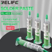 Pâte à souder sans nettoyage de haute qualité 10cc, flux original RELIFE RL-403, pâte à souder pour la réparation d'ordinateurs et d'ordinateurs portables