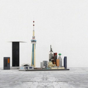 Funbuild 1:8 City Skylines <span class=keywords><strong>edificio</strong></span> A2314 ABS plástico DIY arquitectura modelo Toronto Skyline ciudad creativa construcción juguete para 14 + - Product Image 3