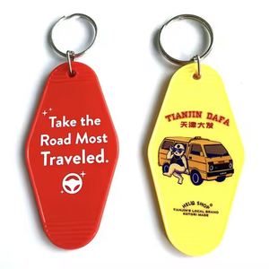 Porte-clés personnalisé avec logo, style vintage classique, enseigne d'hôtel et de motel en acrylique et plastique avec métal en alliage de zinc pour numéros, style anime - Product Image 2