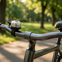 Mini klaxon de vélo en alliage d'aluminium, son clair et fort, pour VTT, vélo de route, vélo de ville, montage sur guidon, haute qualité, léger (21g), marque Saimeng