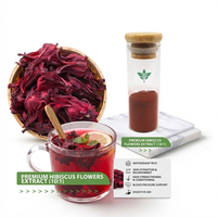 Esurey Supply 10:1 Extrait de fleur d'hibiscus sabdariffa en poudre, extrait de roselle pour compléments alimentaires et soins de la peau
