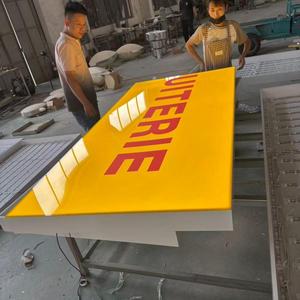 Led lightbox logo quảng cáo Acrylic hai mặt chiếu sáng Acrylic Hộp cửa đầu hộp đèn biển hiệu - Product Image 3