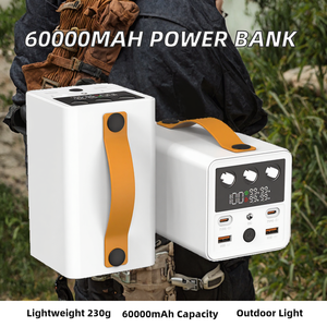 แบตเตอรี่สำรองพกพา 60000mAh 100W พร้อมหน้าจอ LED รองรับการชาร์จพลังงานแสงอาทิตย์ ชาร์จเร็ว  รับทำโลโก้ สำหรับใช้งานกลางแจ้ง - Product Image 2