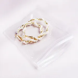Bolsa Zip Lock pequena personalizada para anel/colar Embalagem em PVC transparente Bolsa para joias Bolsa com zíper