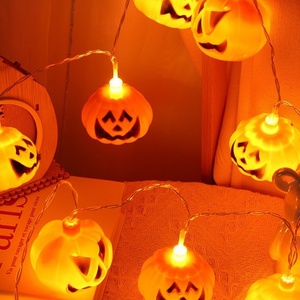 Battery Operated Ghost Pumpkin LED <b>String</b> Lights Halloween Garland for Festive Holiday Party Decorations - Product Image 5