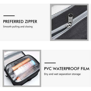 Neceser <span class=keywords><strong>de</strong></span> Viaje para Colgar en el Baño con Logotipo Personalizado, <span class=keywords><strong>Bolsa</strong></span> <span class=keywords><strong>de</strong></span> <span class=keywords><strong>Aseo</strong></span> Portátil <span class=keywords><strong>de</strong></span> PVC Transparente para Maquillaje para Hombres y Mujeres - Product Image 3