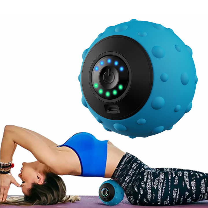 Electric Vibrating Massage Ball 4 Speed Textured Surface Deep Tissue  Massager For Myofascial Release vibrating massage