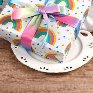 Factory Wholesale 80g <b>Birthday</b> Custom Luxury 43cm X 3m Metallic <b>Paper</b> Roll <b>Wrapping</b> <b>Paper</b> for Packaging - Product Image 3