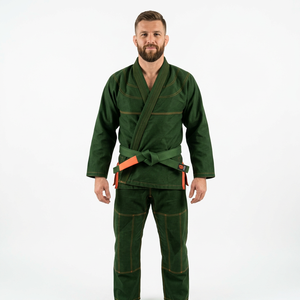 Conjunto de Kimono de BJJ de 450GSM con Cinturón Naranja, Uniforme Duradero de Jiu-Jitsu para Artes Marciales - Product Image 1