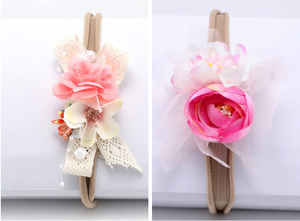 Fasce per <span class=keywords><strong>capelli</strong></span> floreali artificiali belle fasce per <span class=keywords><strong>capelli</strong></span> elastiche in Nylon - Product Image 6